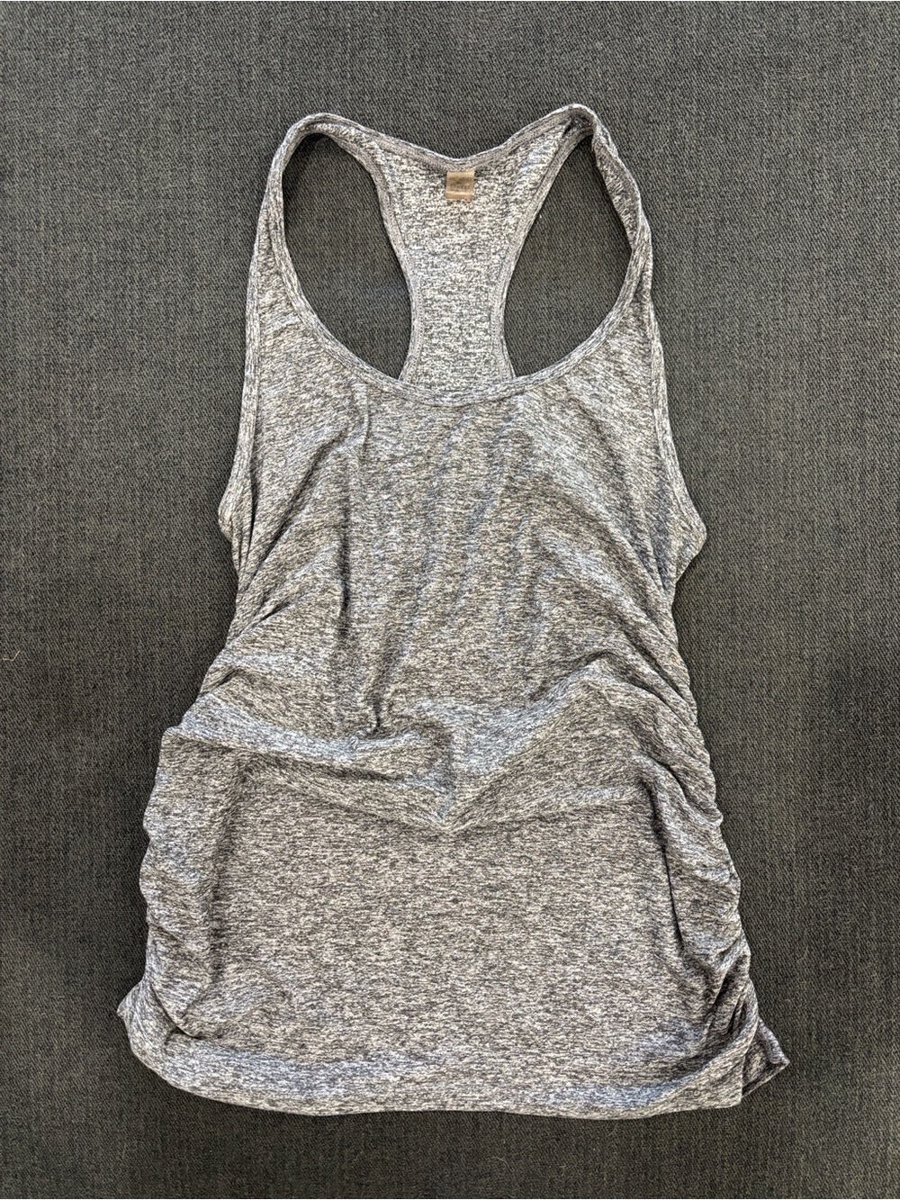 Beyond the Bump Space Gray Racerback Maternity Tank